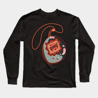 Vampire teeth tamagotchi Long Sleeve T-Shirt